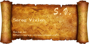 Sereg Vivien névjegykártya